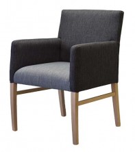 Victoria Fully Upholstered Arm Chair C556. Timber Clear Natural Legs. Any Fabric Colour